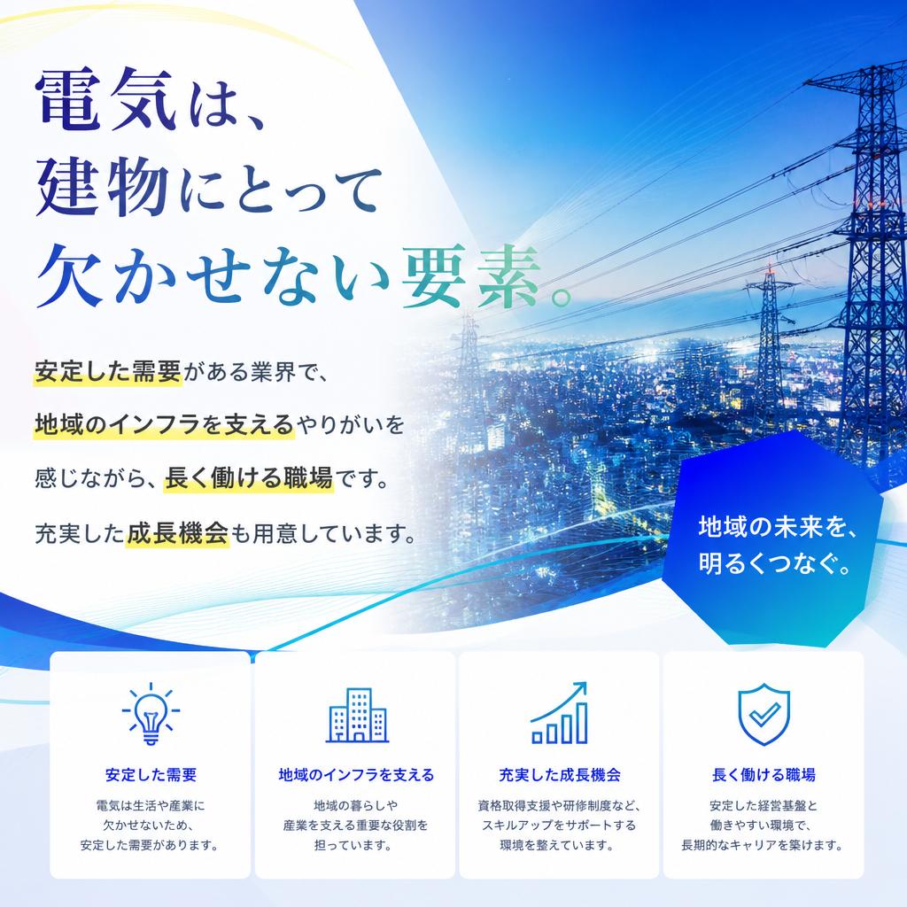電気工事業の安定した需要と成長機会