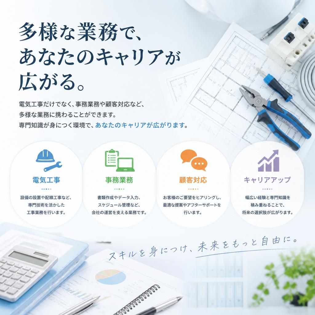多様な業務でスキルUP