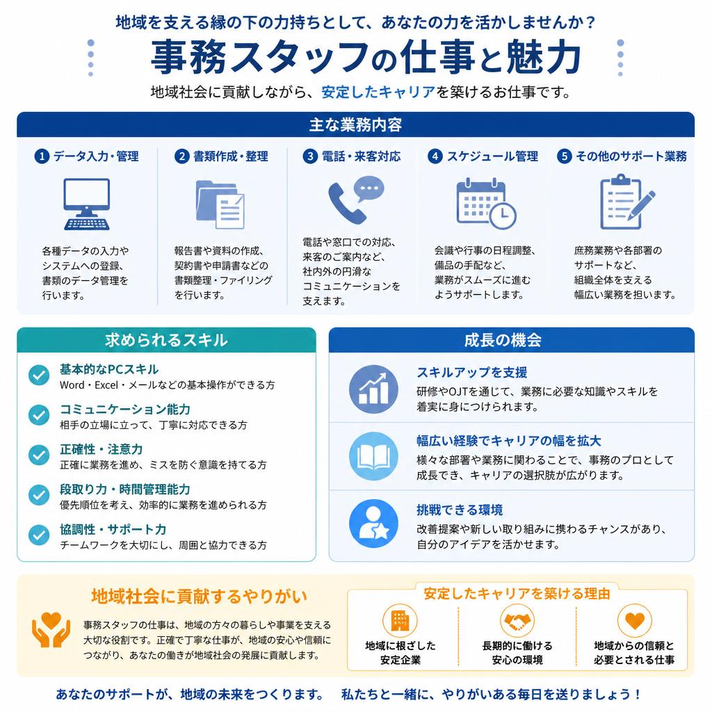 事務スタッフの役割と成長機会