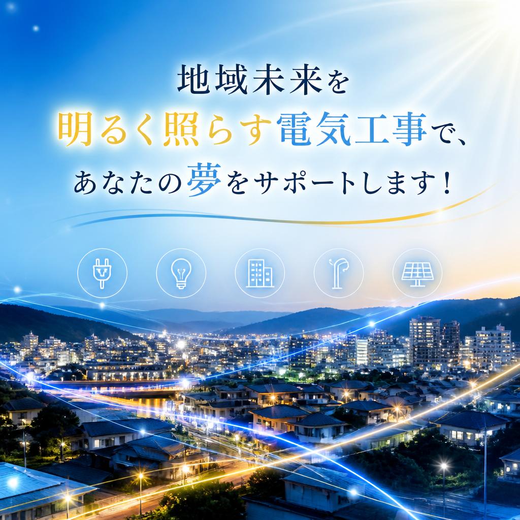 地域未来を明るく照らす電気工事で、あなたの夢をサポートします！
