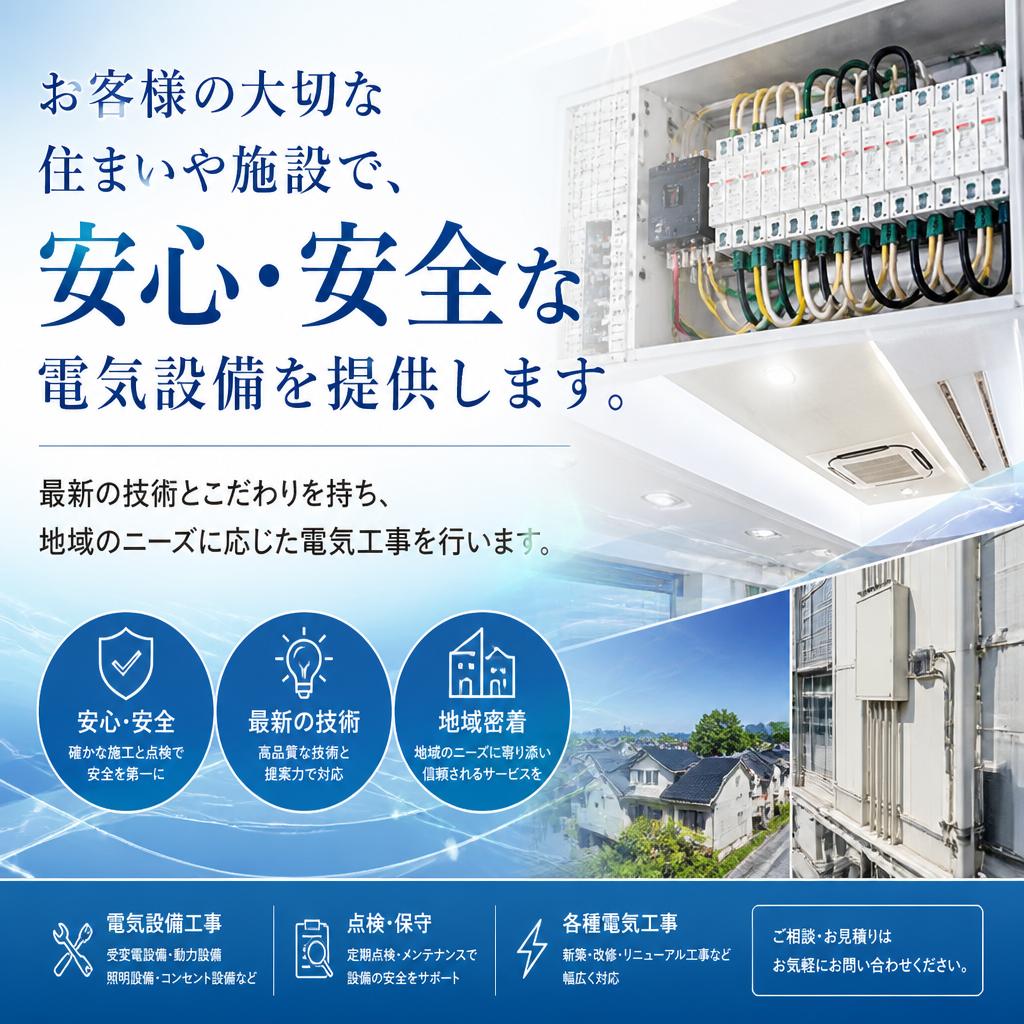 安心・安全な電気設備の構築