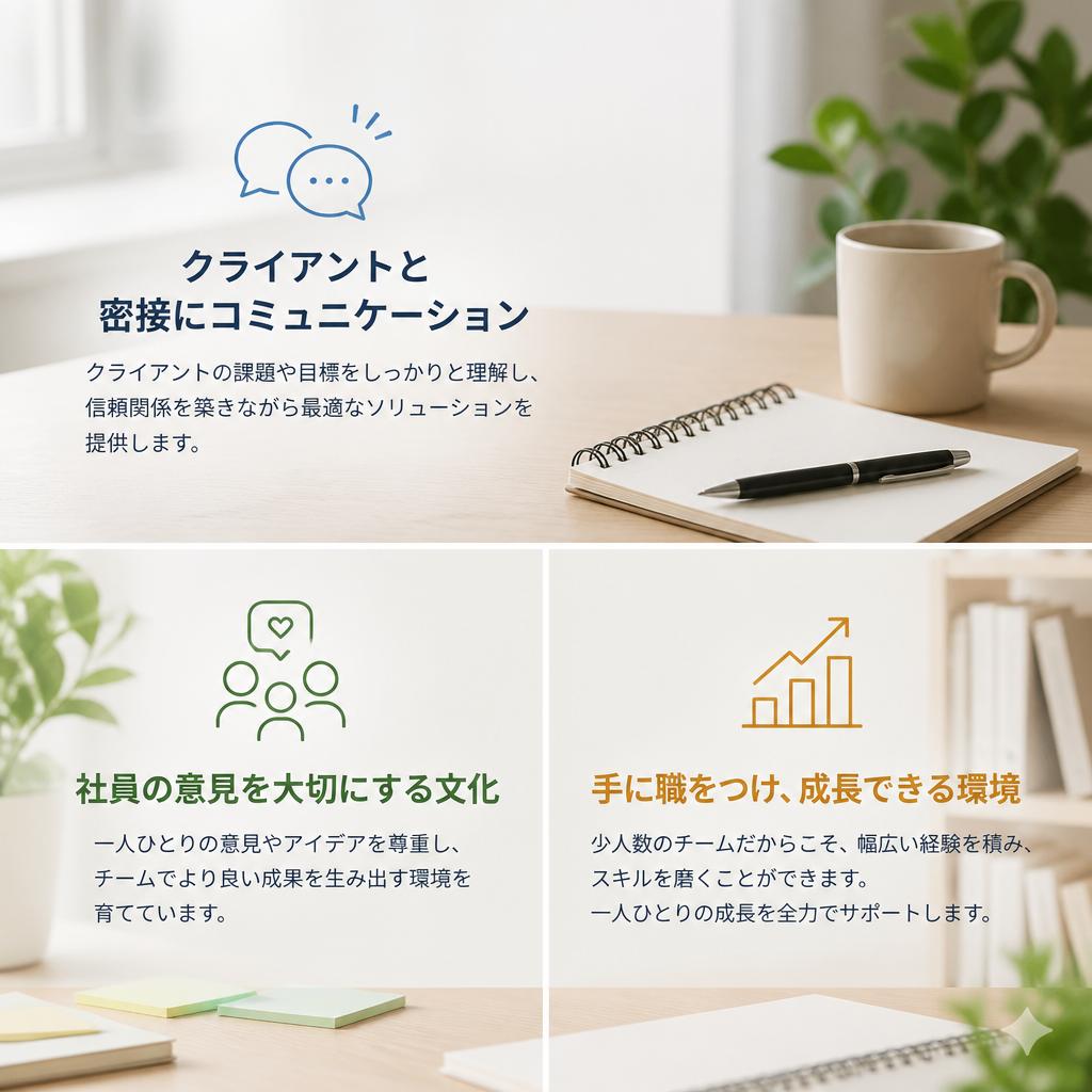 社員が主役の職場環境