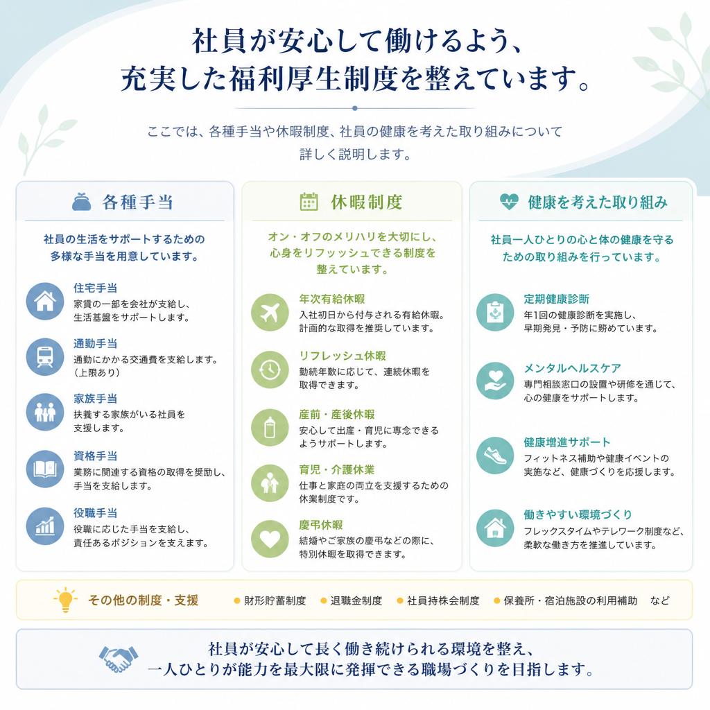 充実した福利厚生