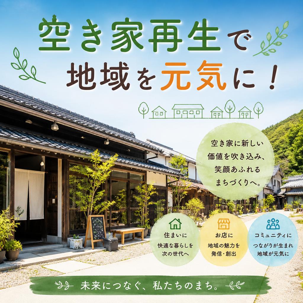 津山市、美作市、勝田郡で空き家再生で地域を元気に！