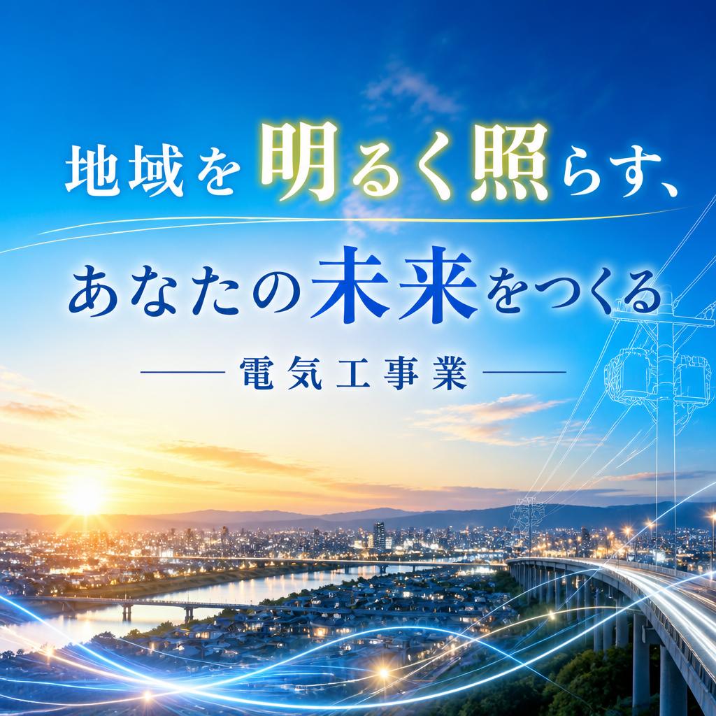 地域を明るく照らす、あなたの未来をつくる電気工事業