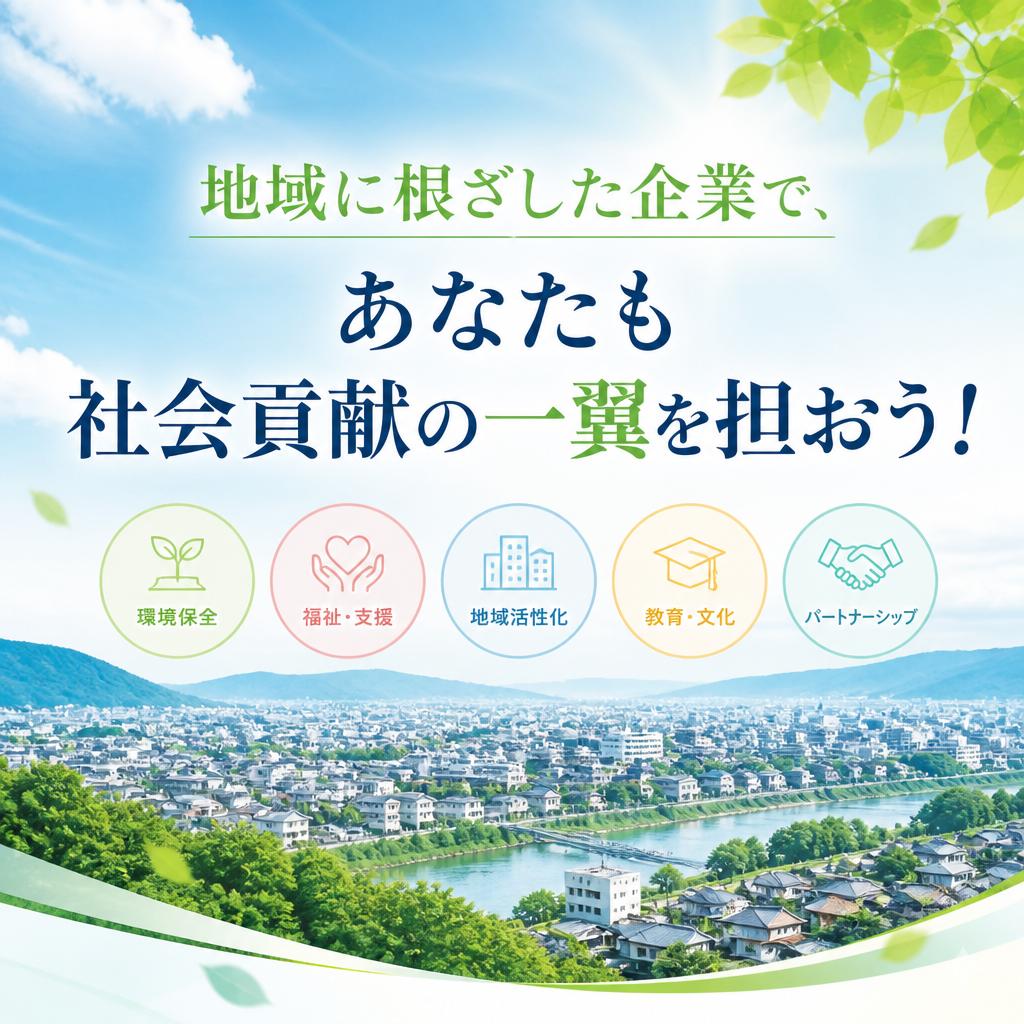 地域に根ざした企業で、あなたも社会貢献の一翼を担おう！