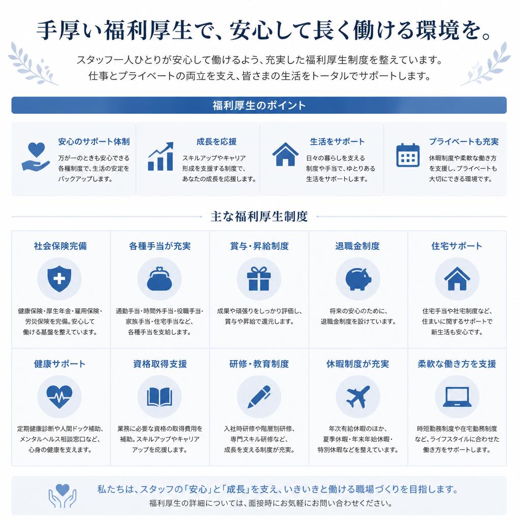 豊富な福利厚生