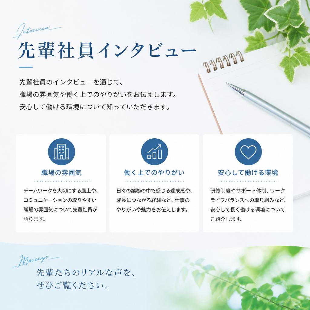 社員の声！実際の職場環境