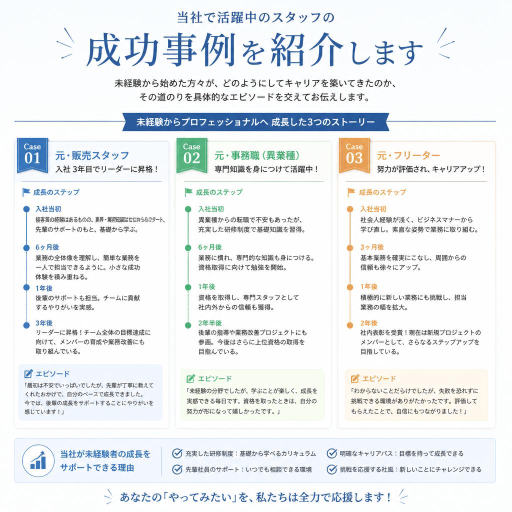 実際の成功ストーリー