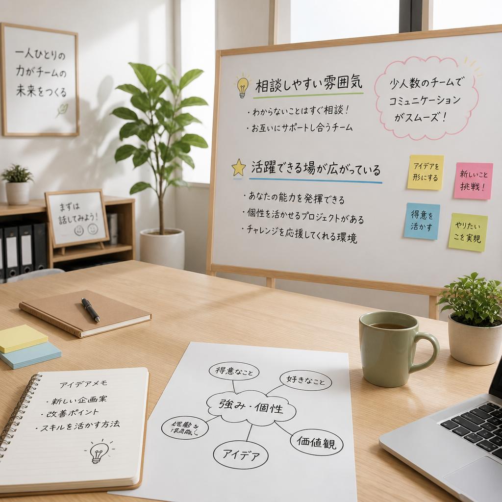 活躍できる職場でのフレンドリーなチーム