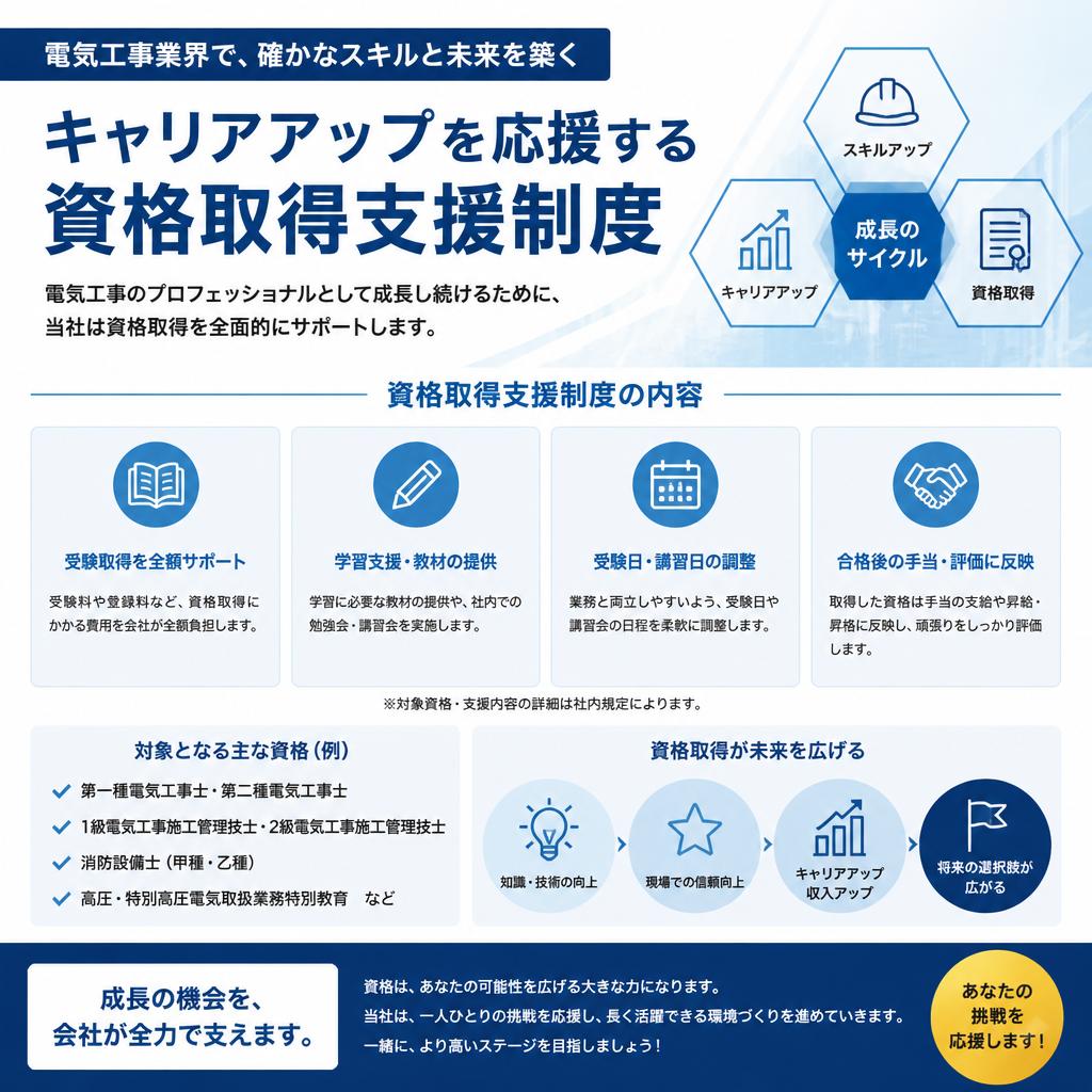 資格取得支援でさらなる成長