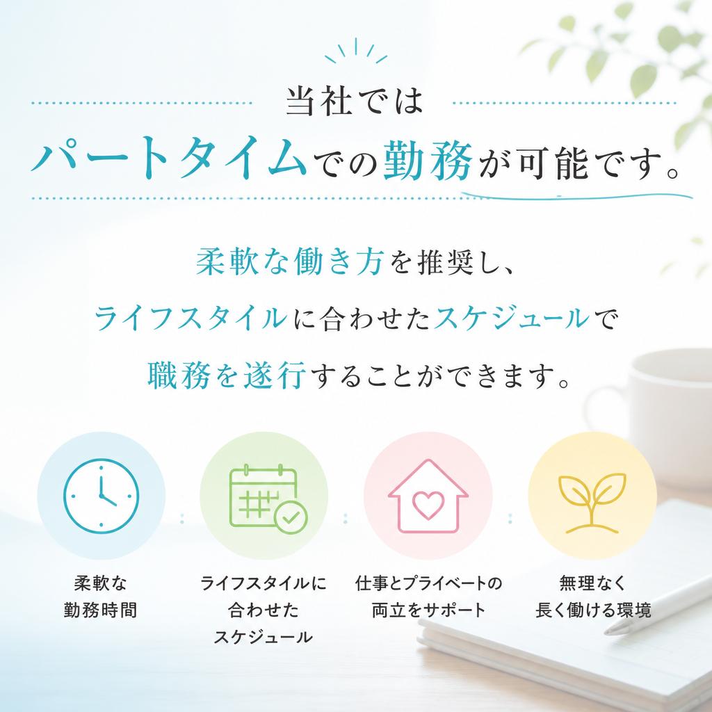 パートタイム勤務の魅力