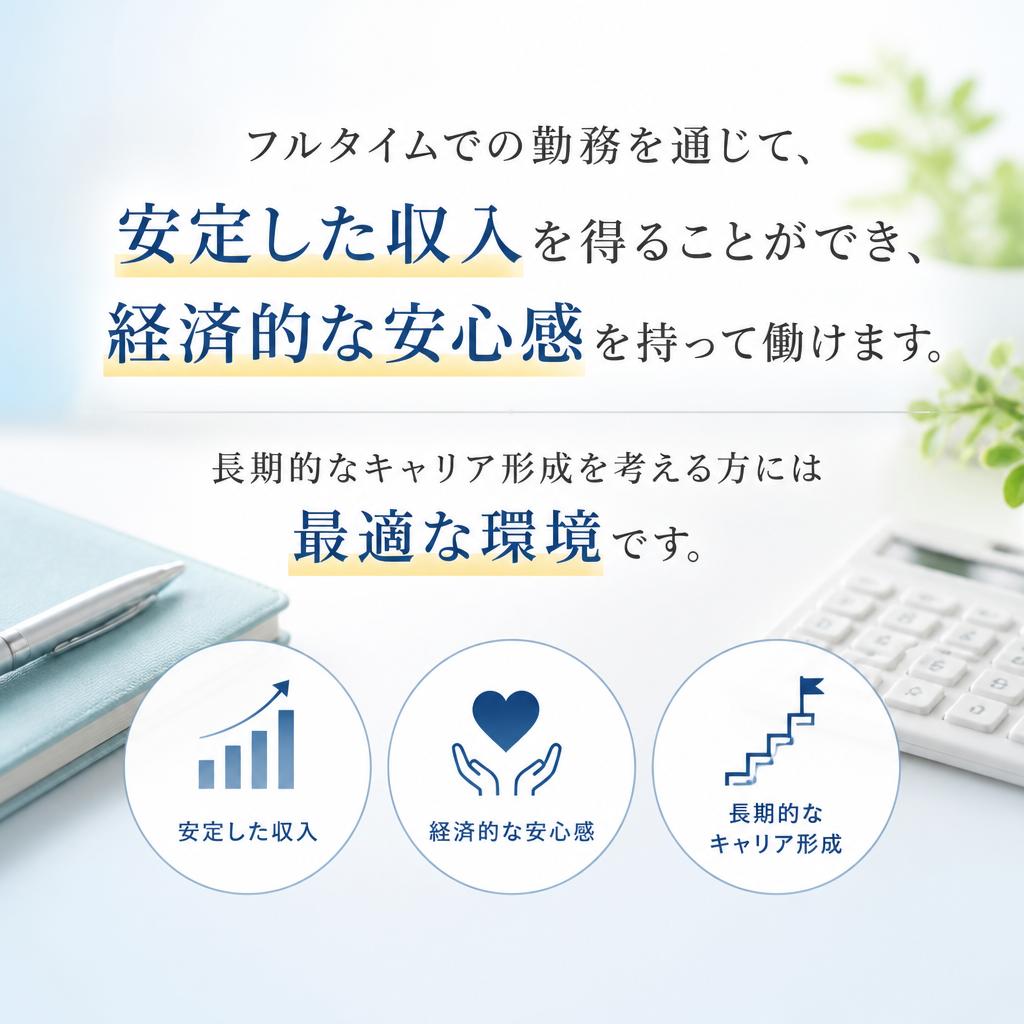 フルタイムの安定した働き方