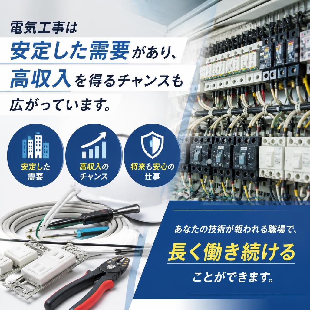 高収入と安定した需要