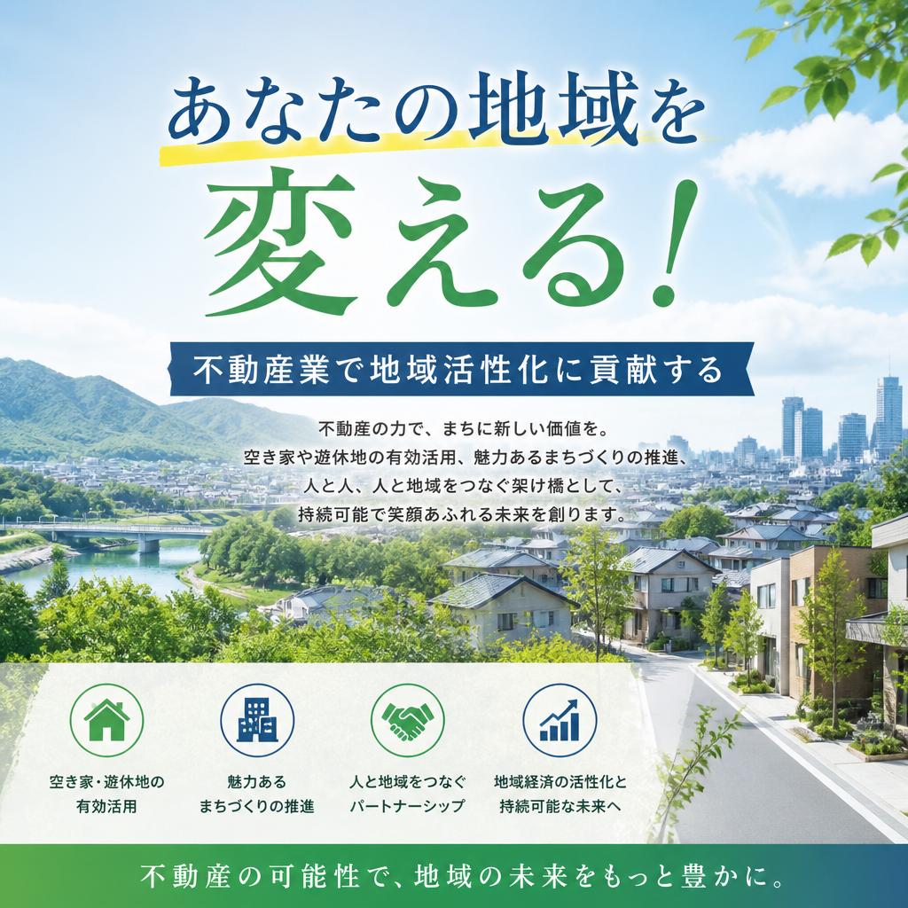 あなたの地域を変える！不動産業で地域活性化に貢献する