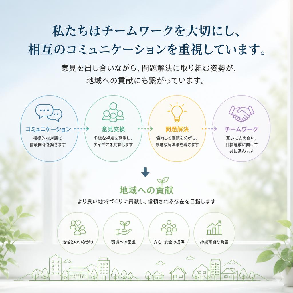 コミュニケーション能力を活かしたチームワーク