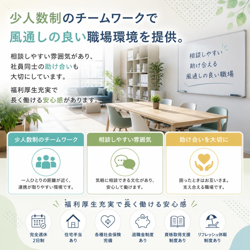 働きやすい環境と充実の福利厚生