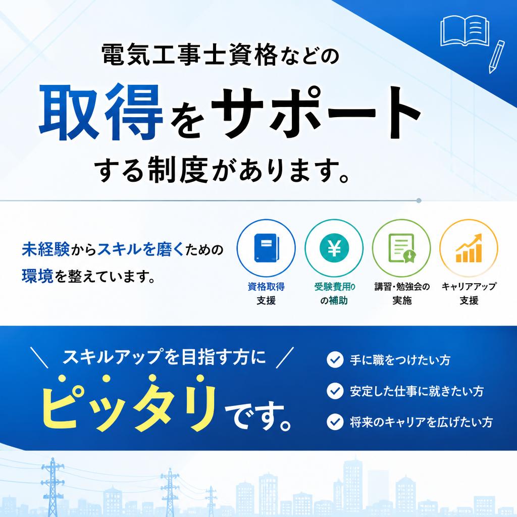 充実の研修制度!資格取得支援もあり