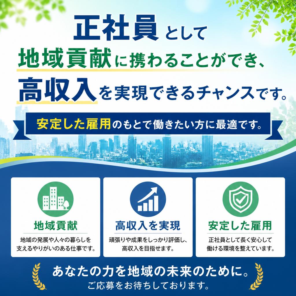 正社員募集!安定した職場環境