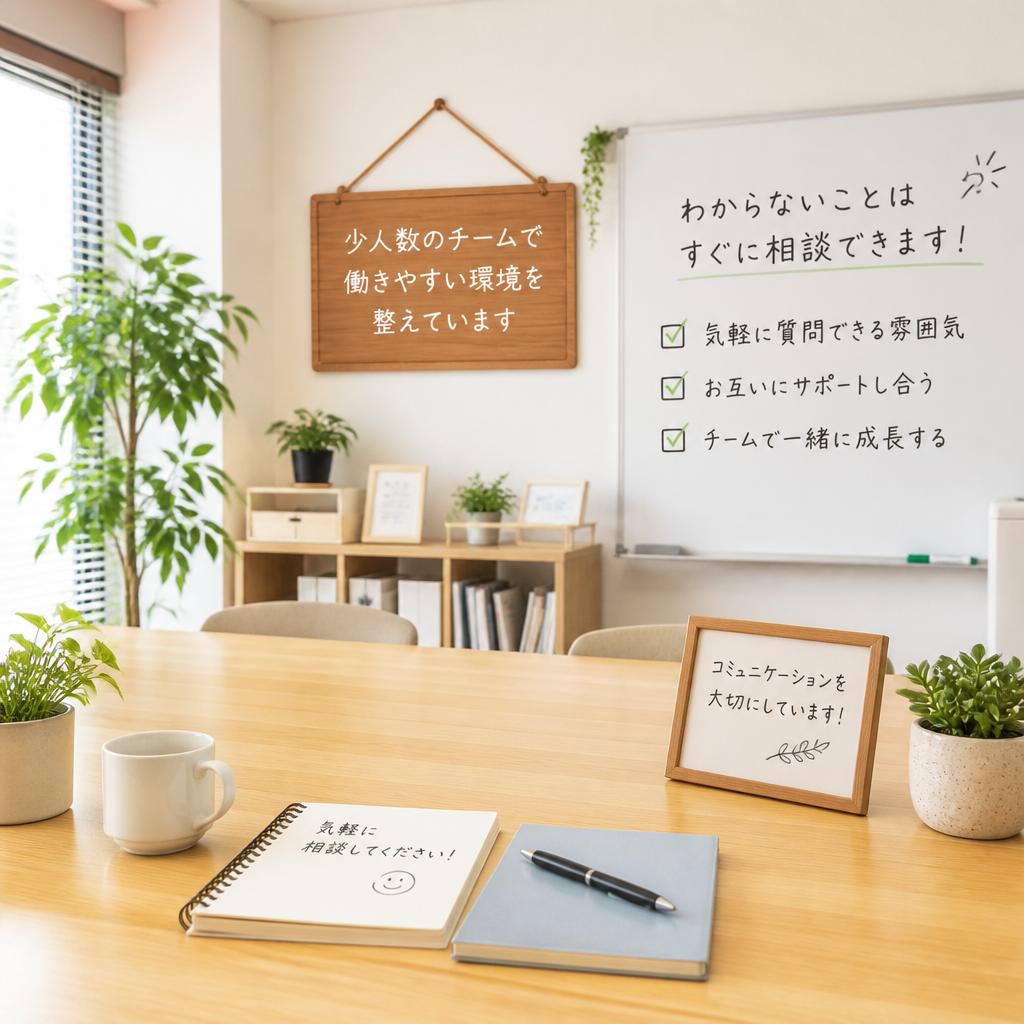 チームワーク重視の働きやすい職場