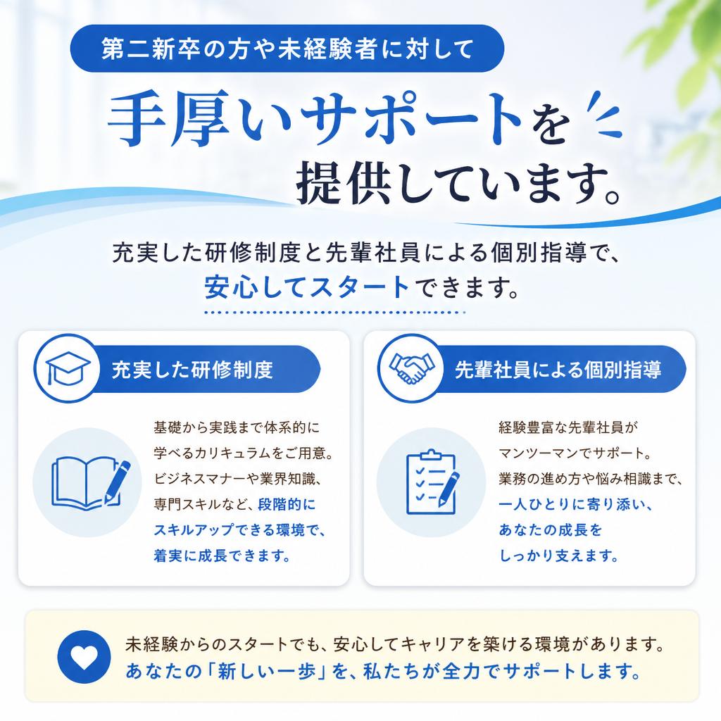第二新卒・未経験大歓迎！