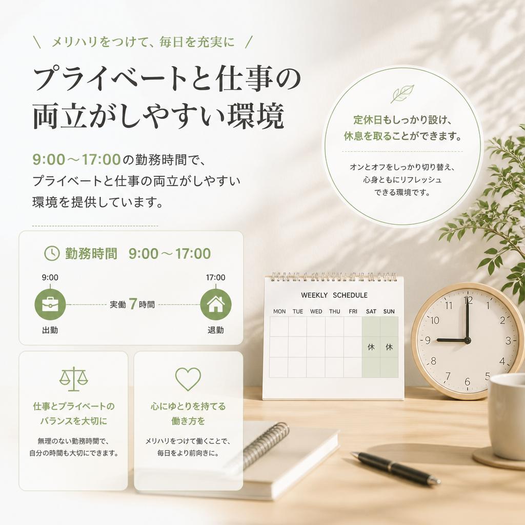 働きやすい勤務時間