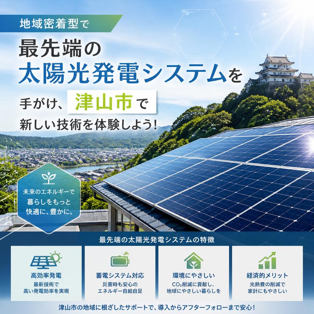地域密着型で最先端の太陽光発電システムを手がけ、津山市で新しい技術を体験しよう！