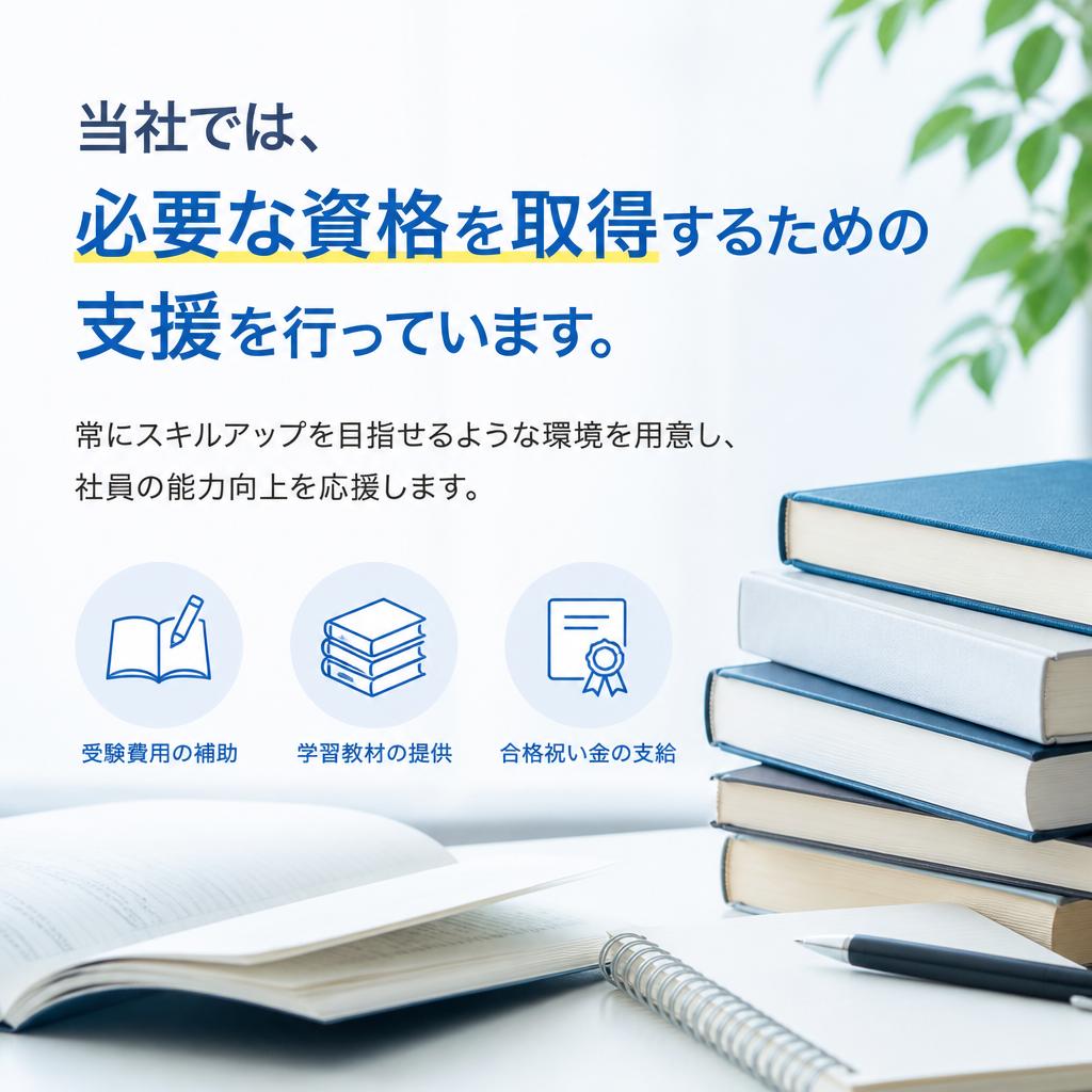 安心の資格取得支援制度