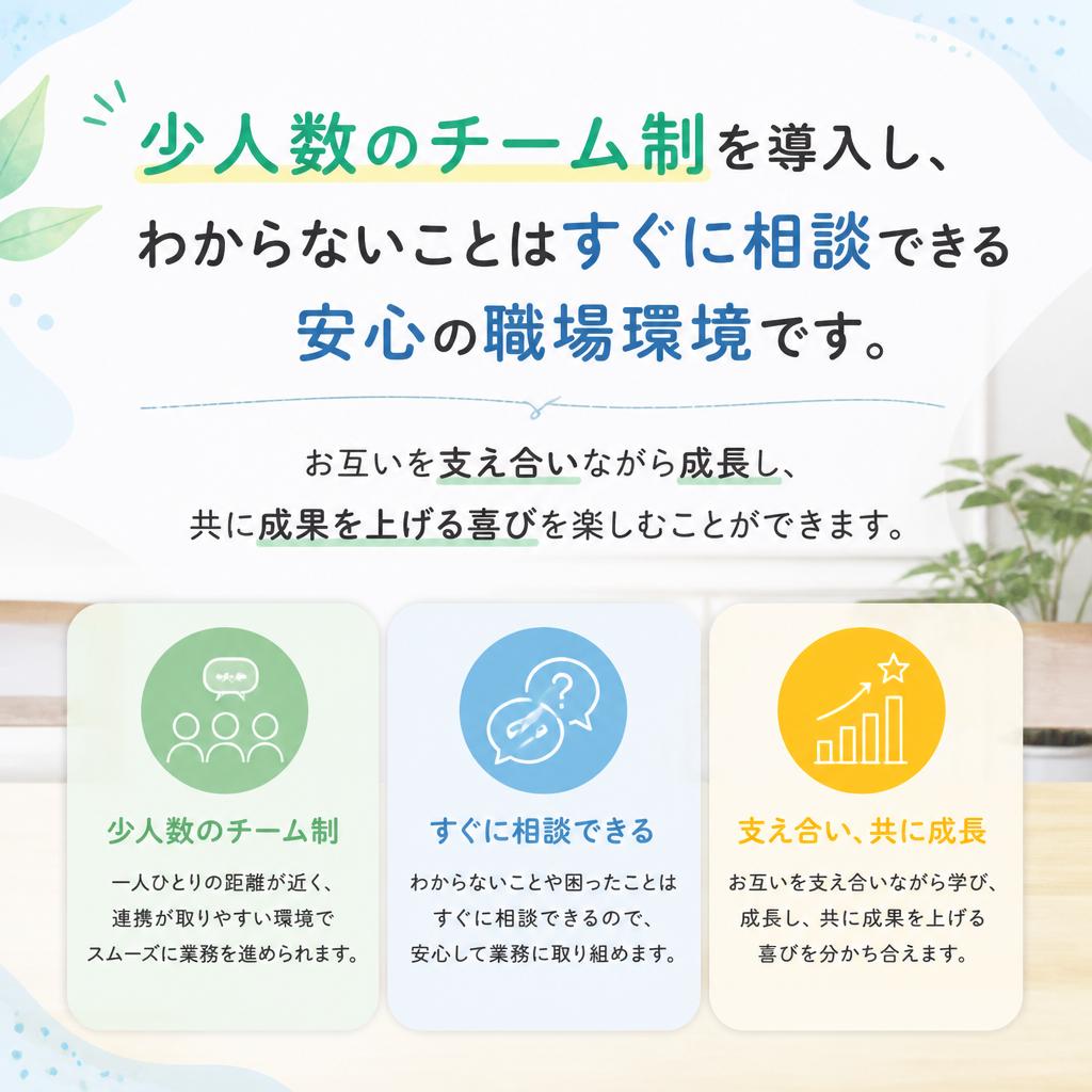 チームで支える成長環境